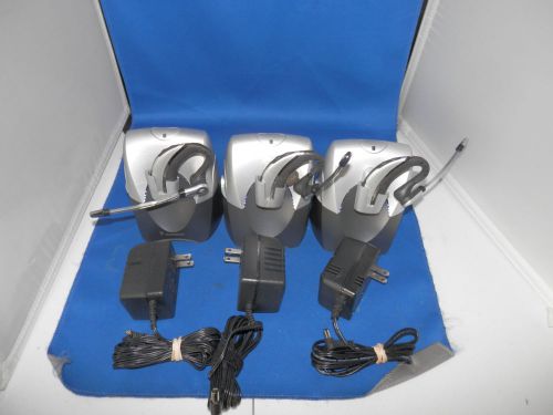 LOT OF 3 Plantronics CS70nc Wireless Headset System FOR PARTS /REPAIR