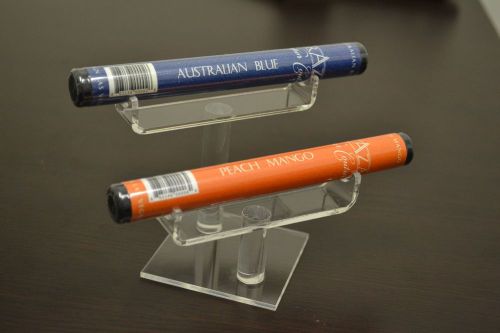 Acrylic Double E-Cigarette E-Cig Vape Pen Display Stand Holder