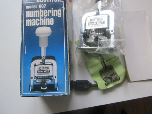 Bostitch  / Stanley Model 607 Numbering Machine With Box And Instructions