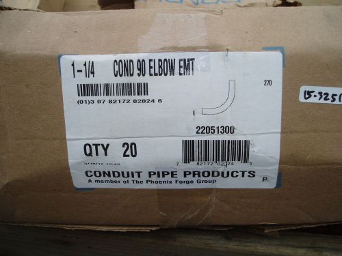 Lot of 3 pcs conduit pipe 1-1/4&#034; 90 degree rigid elbows 22051300 for sale