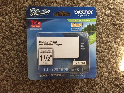 Brother TZe-261 Thermal Label - 36mm Width 1 Roll White