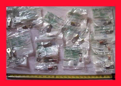Heavy Duty Battery Cable Starter Lug Terminal  large gauge assortment 22 NOS