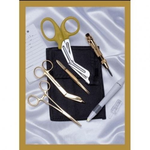 Emi 1970 rescue gold holster set - shears/scissors/forcepts/pen for sale