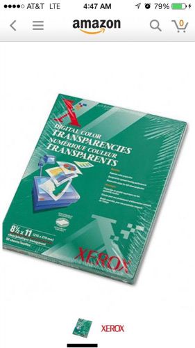 New 50 sheets digital color transparencies 8 1/2 x 11, xerox 3r5765 for sale