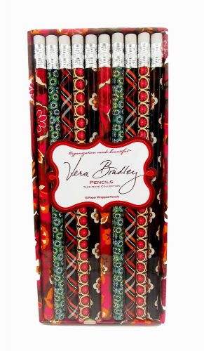 Vera Bradley Take Note Fall 1 Collection Pencils 10 Paper Wrapped Pencils Sealed