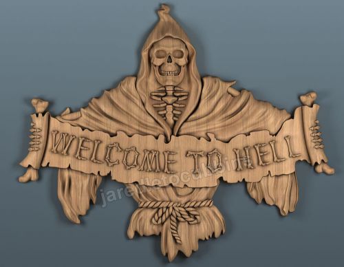 3d model Gothic Reaper Hell Death for CNC Router stl ArtCam