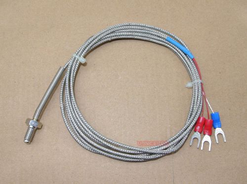 RTD PT100 Screw Temperature Sensors Probe M6 Thread 2Meter Cable Class A x1pcs