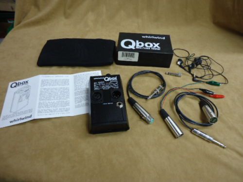 Whirlwind Q Box test kit with cables, earphones and carrying case