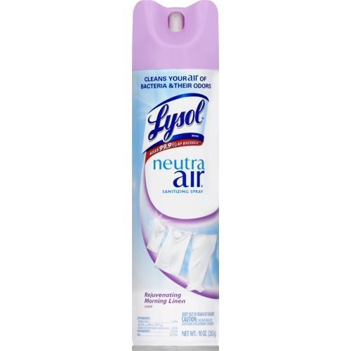 COMMERCIAL SIZE NEUTRA AIR LYSOL SANITIZING AIR SPRAY MORNING LINEN 10 OZ 12 CT