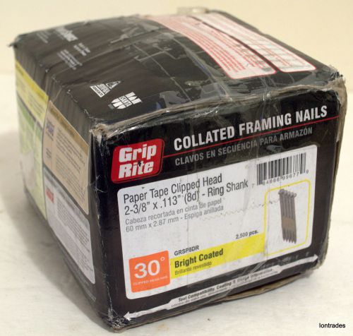 1/2 BOX Grip-Rite GRSP8DR Collated Framing Nails 2-3/8&#034; x .113 2&#034;