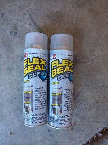 *2 Cans* 14oz FLEX SEAL Clear Liquid Rubber Sealant Coating Stop Leaks FSCL20 TV