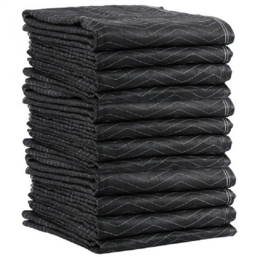 Moving blankets (12 pk) 72&#034; x 80&#034; performance quality 54# black/black for sale