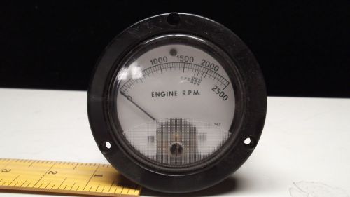 ELECTRICAL PANEL METER TACHOMETER ROUND 3-1/2 INCH 2500 ENGINE RPM