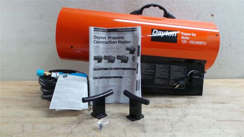 Dayton 120000/150000 btuh 120v 435 cfm torpedo portable gas heater for sale