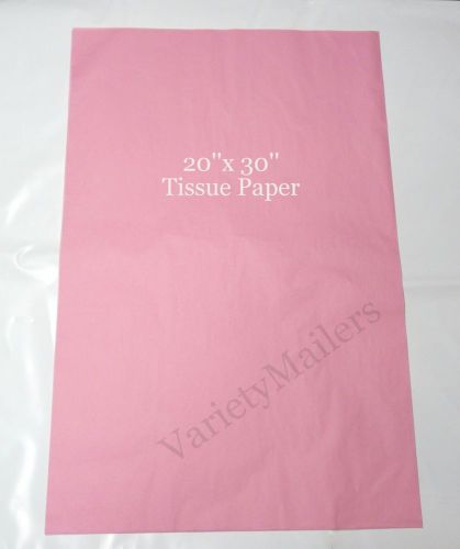 50 SHEETS of PREMIUM GRADE PINK TISSUE PAPER 20&#034;x 30&#034; MATTE FINISH ~ Made in USA