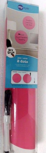 Message Board 2 Large Pink Round Dots &amp; Dry Erase Marker My Style NEW