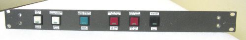 19&#034; Rack Pushbutton Panel W/ 5 MICRO SWITCH AML10 Series Pushbuttons With LED&#039;s