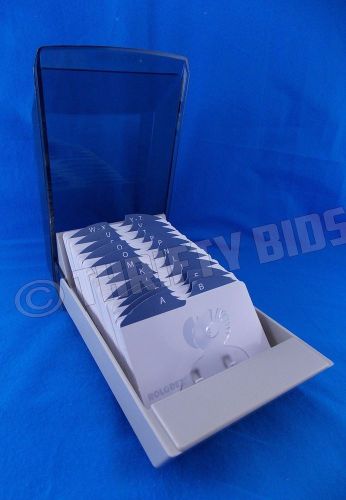 Rolodex VIP24C Covered Card File 250 2 1/4&#034; X 4&#034; File Cards &amp; A-Z Index Tabs