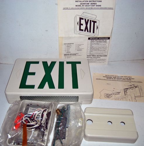 Lithonia  Emergency Systems Green  Exit Sign Model E ELN S12