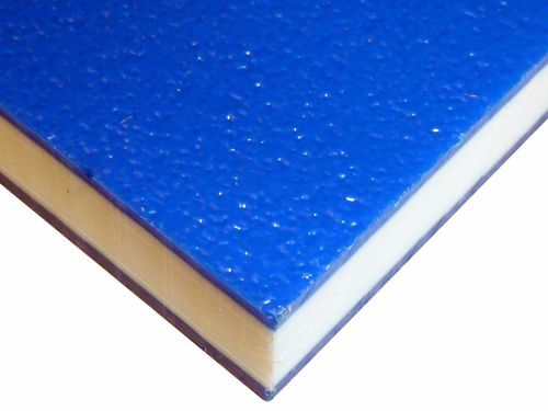 1/2&#034; Blue/White Playground Engraving Plastic Textured UV HDPE .500&#034; x 12&#034; x 48&#034;