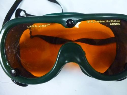 Glendale-Optical Laser Gard Argon Laser Goggles with frame protection.    L585