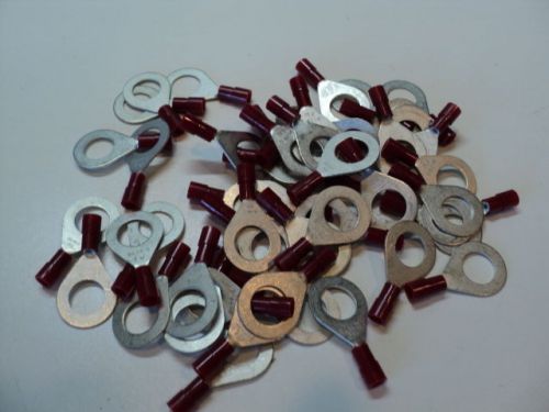 EXTRA LARGE RED INSULATED RING TERMINALS 10.5MM 3/8&#034; 22-16AWG - 150 PIECES