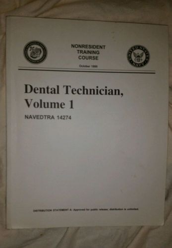 Dental Technician Volume 1 Training Course US Navy HN Koehler