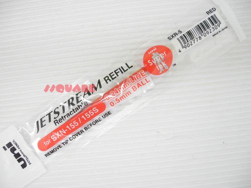 12 Refills for Uni-Ball Jetstream SXN-155 0.5mm Roller Ball Gel Pen, Red