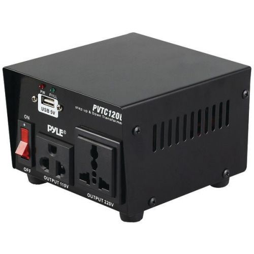 Pyle PVTC120U Step Up &amp; Down 100 Watt Transformer w/USB Charging Port