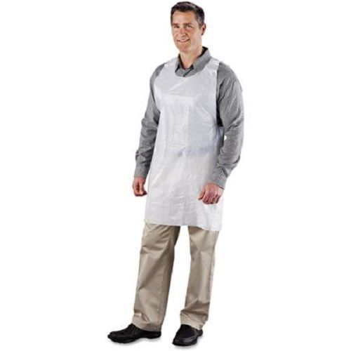 New As Seen on TV Royal Poly Apron White 1000 Carton Synthetic Fabric Waterproof