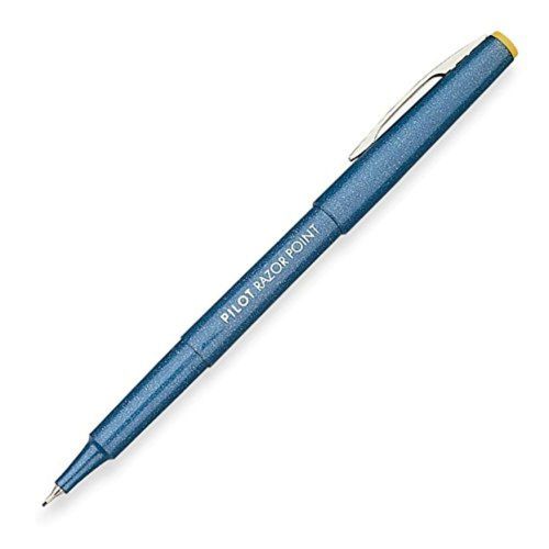 Pilot Razor Point Marker Stick Pens Ultra Fine Point Blue Ink Dozen Box (11004)