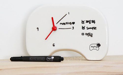 Infinite Challenge Memo Clocks Low Noise Writable Ceramic Desk MEMO Korean MBC
