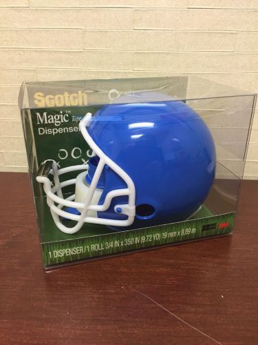3M Scotch Magic Tape Blue Football Helmet Dispenser NIB!
