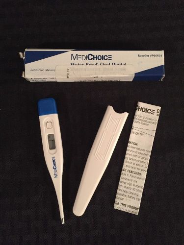 NEW MEDICHOICE Water-Proof Oral Digital Thermometer Dual Scale 916814