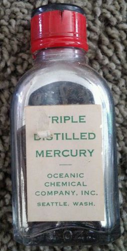 Sealed Vintage dental triple distilled mercury 1lb. 1oz.