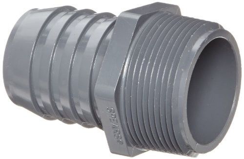 Spears 1436 series pvc tube fitting, adapter, schedule 40, gray, 1-1/2&#034; barbed x for sale