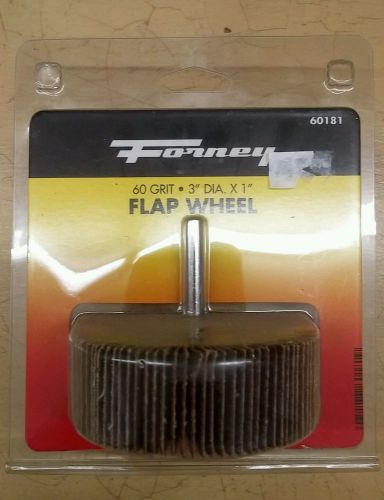 FORNEY INDUSTRIES INC Mounted Flap Wheel, 3&#034; x 1&#034; with 1/4&#034; shank, 60 Grit