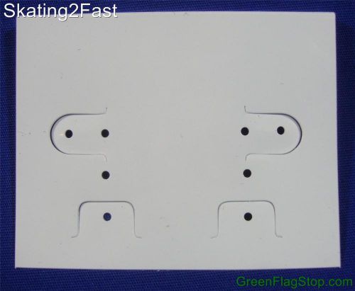 Qty. 50 white plain plastic earring cards hold merchandise price tags for sale