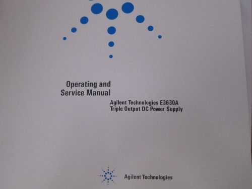 E3630A HP Power Supply Operating Service Manual Schematics Guide