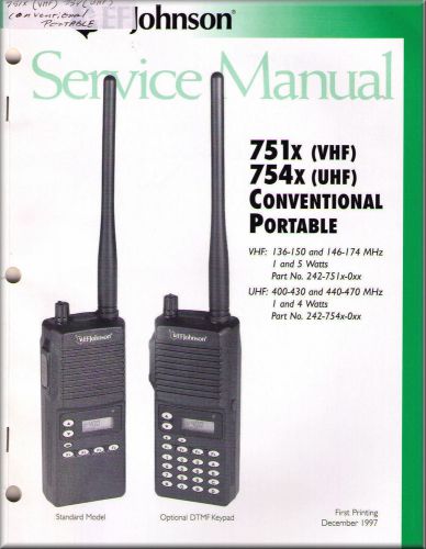 Johnson Service Manual 751x 754x CONVENTIONAL PORTABLE
