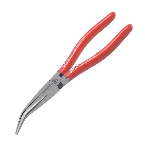 Wiha 32623 bent long nose pliers with cutters, 6.3&#034; for sale