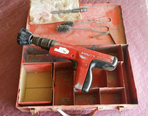 Vintage hilti dx 350 powder actuated stud nail gun nailer fastening tool w/case for sale