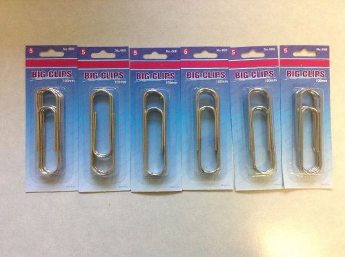 Brand New Lot Of 30 Big 4 Inch Paper Clips 100 mm No. 400