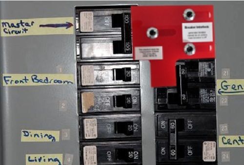 Gs-1 generator interlock kit for a general switch breaker panel for sale
