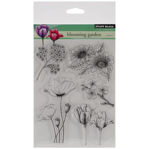 &#034;Penny Black Clear Stamps 5&#034;&#034;X7&#034;&#034;-Blooming Garden&#034;