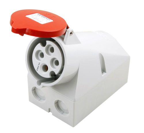 Typ 1425 mennekes wall mounted receptacle socket 400v/ip 44/6h/32a/3p+e/50-60hz for sale