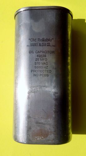 Nib! harry alter co. &#034;old reliable&#034; oil capacitor #49820 for sale