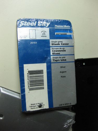3-Steel City Thomas &amp; Betts Outdoor Single Gang Blank Cover  #25151 Cat # SP41-G