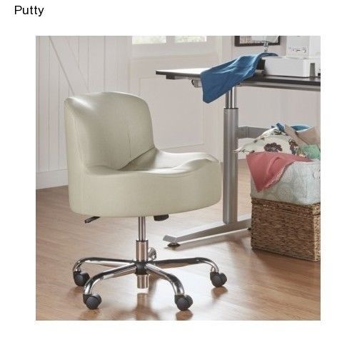 Adjustable Swivel Modern Accent Chair With Casters Wheels Home Office Pad Seat