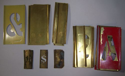 Vintage Set of 3&#034; Brass Stencils Letters &amp; Numbers Plus Extras  *LOOK*